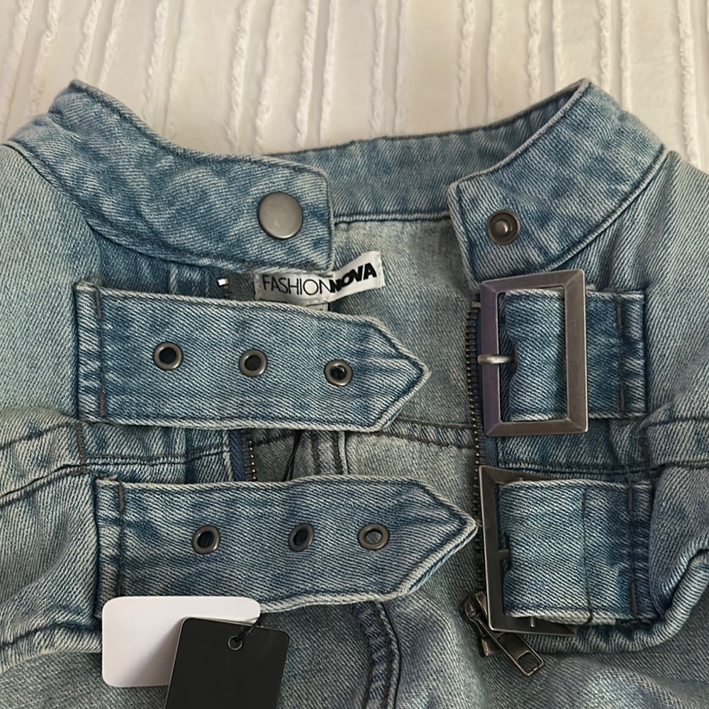 Fashion Nova Denim Skirt Set - Picture 3 of 6